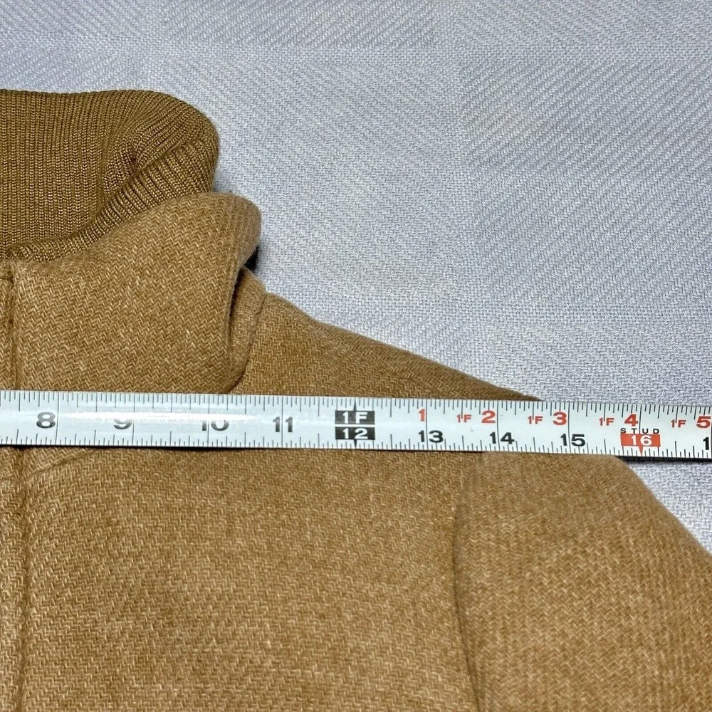 J Crew Brown Wool Lodge Coat Women's Size 00 Italian Stadium Cloth Nello Gori - Picture 14 of 14